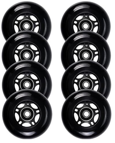 WSDAV Ruote per Pattini in Linea 8 Pezzi 64 mm 72 mm 76 mm 80 mm Ruote per Pattini a Lama per Esterni e Interni, Ruote da Hockey 85A,64mm