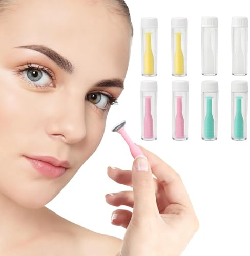 8PCS Contact Lens Remover Tool, Soft Silicone Contact Lens Applicator with Suction Holder, 4 Colors Lens Remover Inserter for Travel Outdoor and Daily Use
