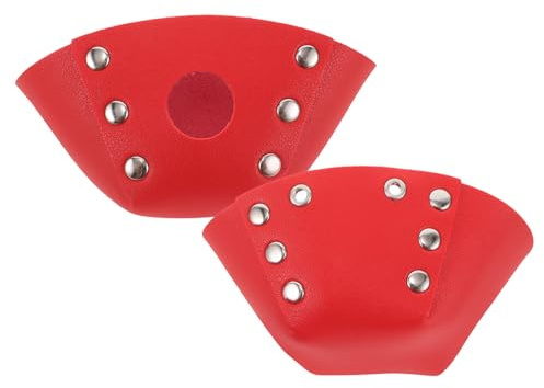 Abaodam 2 pièces Protections Amovibles pour Protège-Orteils de Patins à roulettes Quad Accessoires PU pour Protection des Pointes Facile à Installer Compatibles Hommes et Femmes Rouge