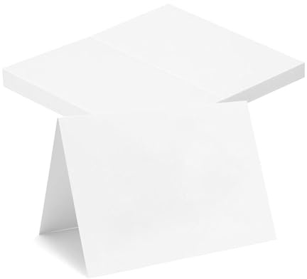 25 Pcs Blank Name Cards for Table Setting, White TableCards,Wedding Table- Name Place Cards, Blank Fillable Placecards for Wedding Table- Dinner Parties