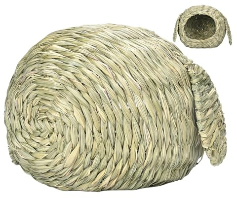 Grass House - Cabaña de conejo hecha a mano | Cómodo escondite de césped natural y casa de juegos para conejillos de indias y conejillos de indias