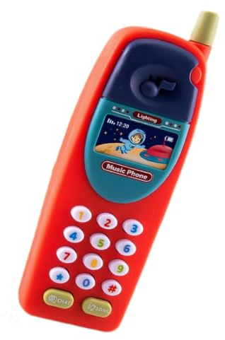 Generisk leksakstelefon, telefonleksak | musikspelare falsk | Telefon för barn, lugnande ljud och ljus | Interaktiv leksak för tidigt lärande, mobiltelefon för och flickor