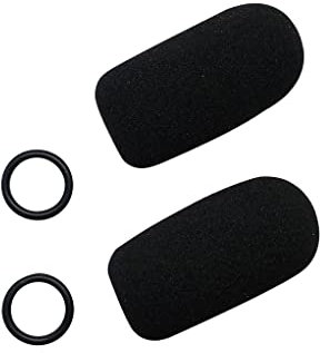 Replacement aviation microphone windscreens for Bose, Lightspeed, David Clark, Crystal Mic (Two (2) Pack Standard Model)