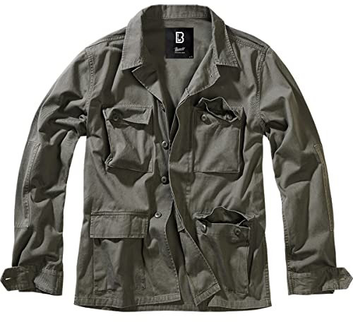 Brandit US BDU TWILL JACKE ARMY JACKET KAMPFJACKE ARMEE FELDJACKE FREIZEITJACKE, Größe:XXL, Farbe:Oliv