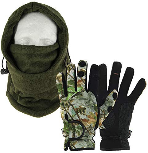 DNA Schlauchschal mit Fleece-Futter, verstellbar, mit Handschuhen, Größe M, L oder XL, Large Gloves