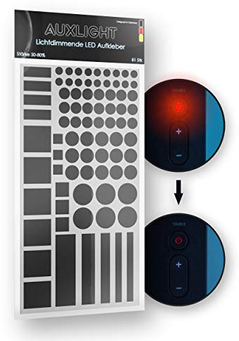 Auxlight Copertura LED, dimmer, pellicola autoadesiva, adesivo elettronico, oscuramento 50-80%