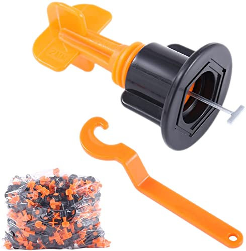 TOPWAY Sistema de Nivelación de Baldosas Multifunción Paquete de 90 Espaciadores de Niveladores de Baldosas Reutilizables para Pisos de Paredes de Construcción + Llave