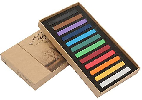 Juego de Pastel Suave, Barra de Muerte, Pintura de Tiza, Crayones Fluorescentes, Pasteles Desechables para el Cabello, Tizas, Juego de Pastel de Artista(12 colores)