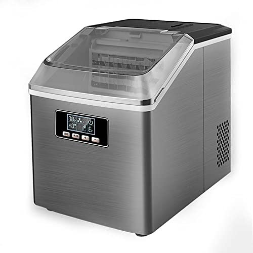 SMSOM Kompakt bänkskiva automatisk isbitsmaskin, 25 kg på 24 timmar, 24 kuber redo på 10-20 minuter, för hem/kök/kontor/kall dryckesaffär