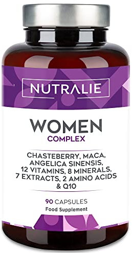 Complément alimentaire Multivitamines pour femme - Energie - Equilibre Hormonal - Immunité - Peau Cheveux - Os - Multivitamine complète + 20 Vitamines et Minéraux - 90 Capsules