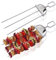 Stainless Steel Barbecue Skewers, 3-in-1 Kebab Skewer Flat Metal Skewers for Kebabs with Slider for BBQ Party Grilling Meat & Vegetable, with Storage Bag