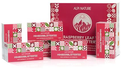 Alpi Nature Thé de Feuilles de Framboisier, 120 Sachets de Thé, 120g Pack de 6 x 20 Sachets de 1g
