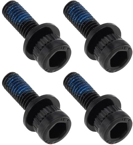 Be In Your Mind 4Pcs M6x18mm MTB Caliper Bolts Bike Hydraulic Disc Brake Caliper Adapter Bolts Compatible with Shimano Bike Overall Length 25 mm Black