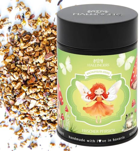 Hallingers Waldfee Eistee - Loser Cold Brew Früchtetee Eistee für Mädchen & Kinder kalt & warm aufgießbar Pfirsich (Dose) - Geschenkideen Weihnachten & Geschenke Adventskalender | Geburtstag Glückwuns