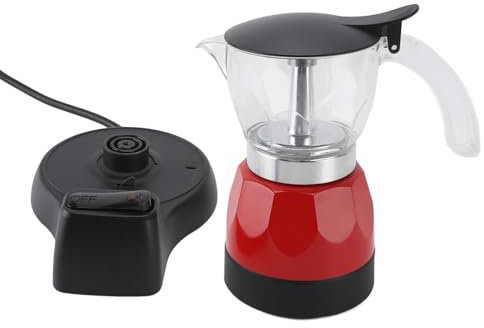 Cafetière électrique Italienne, 150 Ml, 3 Tasses, Percolateur électrique en Aluminium avec Système de Filtre Précis, Fonction Anti-goutte, Fonctionnement Rapide et Pièces Faciles