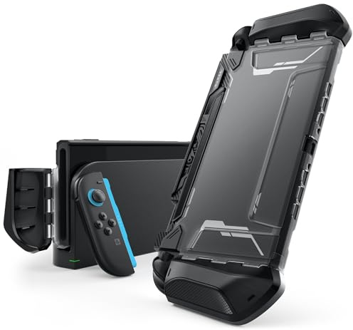 Mumba Dockable for Nintendo Switch 2 Case [2025 Blade Series] TPU Switch 2 Grip Protective Cover, Ergonomic Accessories for Console with Quick-Release Design for Switch 2 Joy Con Controllers (Black)