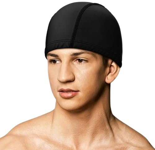 Badekappe Mütze Surfer Wassersport, Elastische Schwimmkappe, Badekappen Herren, Atmungsaktive Swimming Cap, Weiche Bademütze Damen, Stoff Schwimmkappe, Schwimmhaube Langlebig Hochelastisch