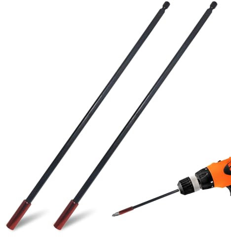 HELION 2 PCS Drill Bit Extension, 305 mm Magnetic Drill Bit Extension Holder for Impact Driver/Impact Drill-Hex Bar/Tool Holders/Adapter