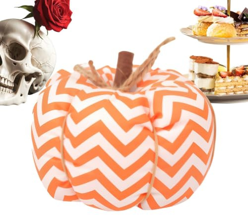 Konstgjorda höstpumpor tyg halloween matbord dekoration | Skrivbord högtidsdekoration för hyresgäster dekoratörer hem lägenhet kontor vardagsrum sovrum arbetsrum mantel bröllopsfest
