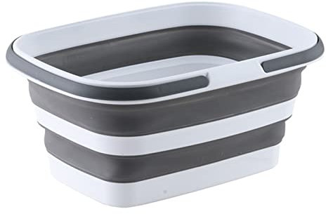 Faltbarer Plastikeimer, Falteimer Zusammenklappbar, Platzsparender Aufbewahrungsbehälter, Putzeimer für Reinigung Camping Angeln Küche