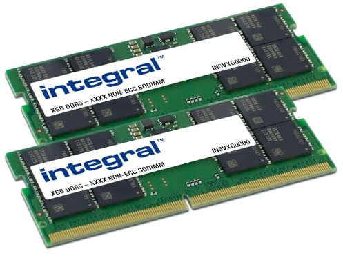 Integral 32GB Kit (2x16GB) DDR5 RAM 4800MHz SODIMM Laptop Notebook MacBook Memory Module