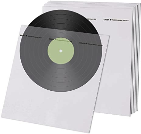 ENVLY® Custodie interne per dischi in vinile (50 pezzi) | carta di riso | antistatica (12)