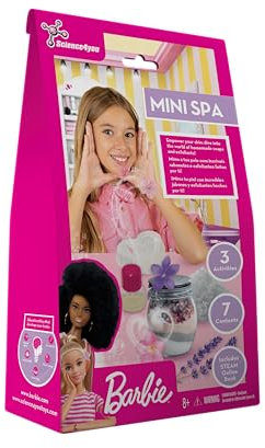 Science4you Barbie SPA - Mini Kit Barbie para Hacer Jabones Artesanales y Exfoliantes - Manualidades Niñas 8+ años - Regalos Originales y Experimentos de Belleza para Niñas 8 9 10 11 12+ años