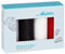 Amann Seraflex Elastisches Nähgarn - Set 4 x 130m - Weiß, Schwarz, Rot, Grau - Elastisches Nähgarn - Hohe Elastizität 65% - Nähmaschine - Öko-Tex