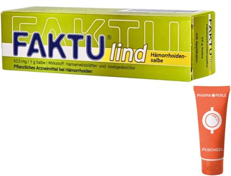 Faktu lind Hämorrhoidensalbe pflanzliches Arzneimittel mit Hamamelis I Sparset mit give-away von Pharma Perle (1 x 25 g)