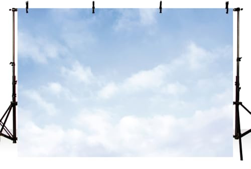 AIBIIN blå himmel vitt moln fotografi bakgrund naturlig naturskön baby shower födelsedagsfest bakgrundsdekoration studio fotorekvisita 2,1 x 1,5 m