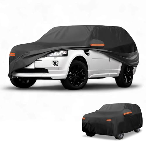 Partuto Copertura Auto Impermeabile Tutte le Stagioni Automotive Esterna Anti-UV Protezione dal Sole e dalla Pioggia Copertura Completa Nero Per Land Rover Freelander 1998-2015