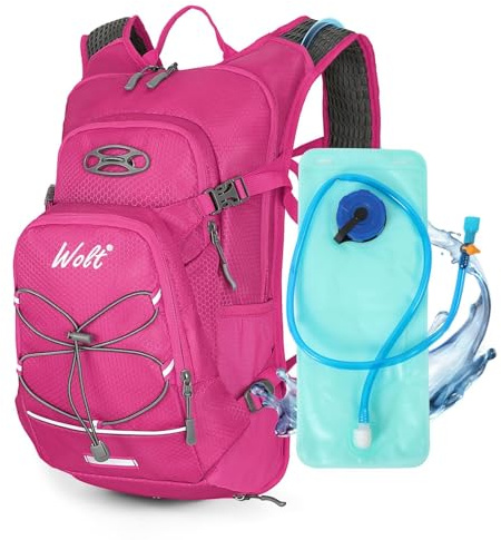 WOLT Hydration Backpack 18L Hiking Water Backpack with 2L Water Bladder for Men Women, Hydration Pack for Running Cycling Biking and Climbing