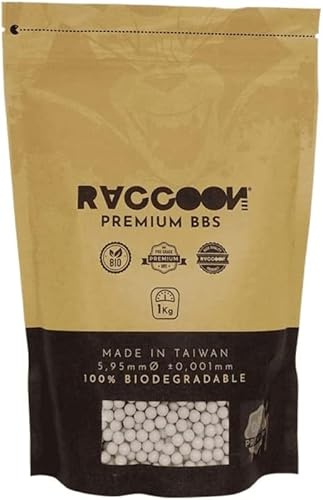 Bolsa de Bolas Airsoft 0,20 Gramos biodegradables 1 Kilo 5000 Bolas Raccoon Premium