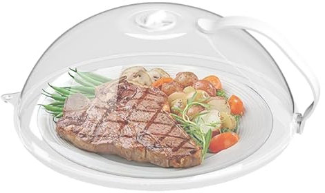 Holdes - Protector de salpicaduras para microondas, reutilizable, resistente a altas temperaturas, antigrasa, protección visual para cocina y hogar