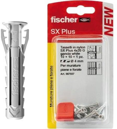 CF TASSELLO NYLON SX PLUS G K SELF FISCHER GANCIO QUADRO OTTONATO SX 4X20 GK CF=PZ 10