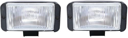 Générique 2x Phares Antibrouillard Auxiliaires avec Ampoules Halogène 12V H3 55W Feux Supplémentaires Voiture Hors-route 4x4 Camion Camping-car Moto