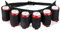 sylbx 1 Stück Portable Trinker,Biergürtel,Verstellbarer Bier-Gürtel,Biergürtel Bierhalter,Portable Gürtelhalter,Schwarz Portable Gürtelhalter,Schwarz Bier Getränkedosengürtel kann 6 Dosen Aufnehmen