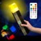 YANGUN Light-Up Wall Torch Night Light 28 cm, Craft Torch Lamp with 8 Colors, 3D Torch Light with Flame Effect & Timing, USB Rechargeable for Bedside, Lamp Mini World Lighting Gifts for Boys and Girls