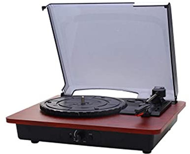 SGKOMN Tourne-disques rétro, Radio AM FM, Mini Haut-Parleur Bluetooth, Tourne-Disque Vinyle Portable Vintage, phonographe, Tourne-Disque