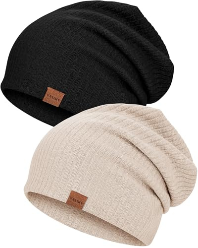 YANIKY Beanie Mütze Damen - Leichte Strickmütze für Frühling & Winter - Klassische Beanie Hat Unisex