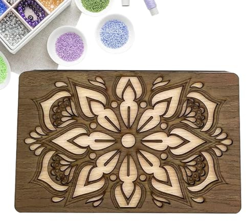 Vassoio organizer per perline di legno - Contenitore per smistamento, scatola per forniture artigianali, di archiviazione per cucito artistico | Soluzione divisoria per scomparti per piccoli o