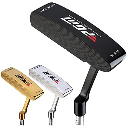 Herr vänsterhänt putter – 950 stålskaft, rostfritt stål huvud klubbputter – Easy Flop Shots golf tryckstång (vänster, svart)