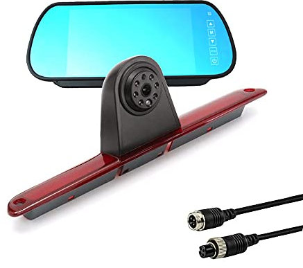 HD 720p Rückfahrkamera Transporter Kamera an 3. Bremsleuchte Kamera Dachkante Einparkhilfe für Transporter MB Mercedes Sprinter W906 1500 2500 +7 Zoll DVD Monitor Bildschirm LKW LCD Display