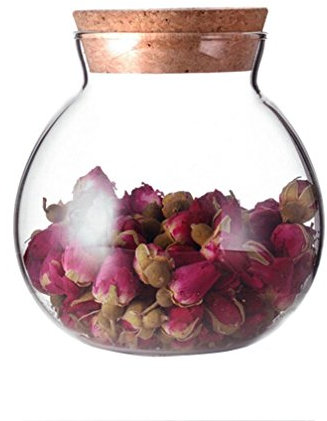 Stapelbare, transparente Glasdosen, luftdicht, kleines Glas, für Kaffee, Nüsse, Lebensmittel, Müsli, Vorratsbehälter mit Holzdeckel für Nüsse, Zucker, Süßigkeiten, Kekse, Tee, Kräuter, Körner, 500 ml