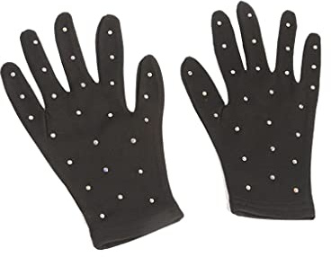 lmoikesz Gants de poignet de patinage artistique Mitaines anti-dérapantes Gants en cristal Séchage, Le noir, S