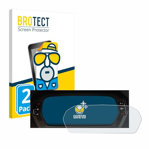 BROTECT Entspiegelungs-Schutzfolie für Audi A3 2023 Virtual cockpit Plus (2 Stück) Matte Displayschutz-Folie, Anti-Reflex, Anti-Fingerprint