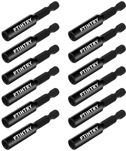 FTIHTRY 1/4”Magnetic Extension Socket Drill Bit Holder,12pcs Screwdriver Extension, Quick-Change Hex Shank Set