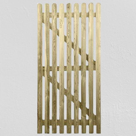 Wooden Garden Picket Gate Pedestrian Gate Wooden Pressure Treated 6ft 180cm,wooden garden gate, garden gates wooden, garden gates wooden, garden gates wooden, (180cm High x 99cm Wide x 6cm Deep)