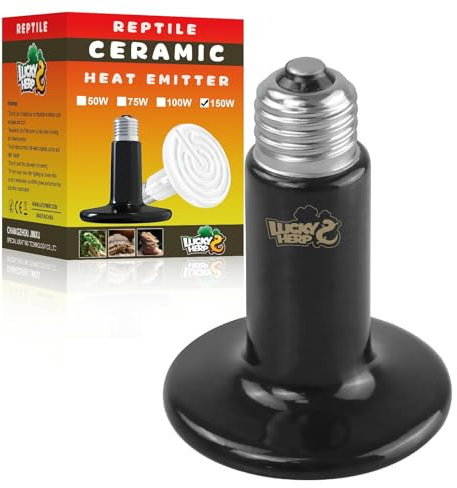LUCKY HERP Keramik Wärmelampe Terrarium 150W, E27 Heizlampe Keramik Terrarium Lampe für Tiere,Hühne,Schildkröte, Bartagame, Hund, Eidechse, Schlange