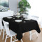 LivinEase Tischdecke 140 x 300 cm – Schwarz Rechteckige Tischdecke aus Baumwollmischung 250 g/m² für 8- bis 12-Sitzer-Tisch – Elegante drapierte Tischdecke für den Weihnachtstisch